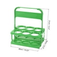 thumbnail image 2 of Uxcell Foldable Cup Holder with Handle, 10-inch Plastic Drink Carrier 6-Holes Beverage Coffee Beer Holder Green, 2 of 6