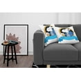 thumbnail image 3 of Ambesonne Cartoon Throw Pillow Cover 2 Pack, Rabbit Bunny, 16", Blue White Earth Yellow, 3 of 5