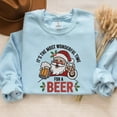 thumbnail image 2 of It's The Most Wonderful Time For A Beer Embroidered Sweatshirt, Christmas Santa Witch Beer Embroidered Shirt, Vintage Christmas Gift, 2 of 4