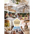 thumbnail image 5 of Brown Eucalyptus Leaves Table Cloth, Watercolor Floral Leaf Plants Waterproof Tablecloth for Rectangle Tables, Reusable Washable Fabric Table Cover for Restaurant Kitchen Dining Tables 60"x120", 5 of 6