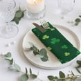 thumbnail image 3 of Cloth Napkins Set of 6 - 20x20 Inches, Happy St. Patrick's Day Washable Reusable Table Napkins, Spring Shamrocks Grass Watercolor Soft & Absortbent Dining Napkin for Party Wedding Hotel Restaurant, 3 of 8