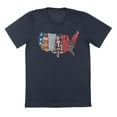thumbnail image 1 of Map Collage Americana Graphic Navy Mens T-Shirt, 1 of 1