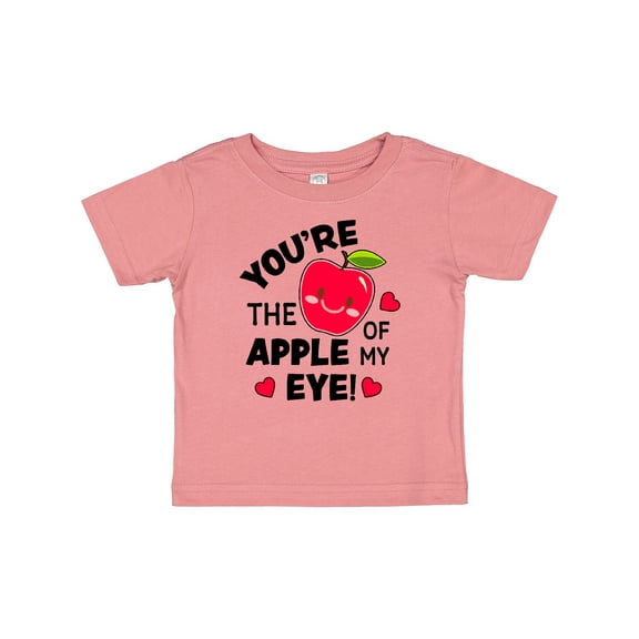 Inktastic Youre the Apple of My Eye Valentine Pun with Cute Apple Boys or Girls Baby T-Shirt