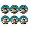 thumbnail image 2 of Disketp I Love Sushi Funny Coasters,6 Pcs Leather Coasters With Holder, Perfect Housewarming Hostess Gifts,Protect Furniture From Water Marks Scratch And Damage, 2 of 9