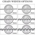 thumbnail image 7 of Stainless Steel Chain Necklace 16-36" Smooth Box Rope Silver 2/3/4/5/6/7Mm N69, 7 of 7