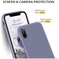 thumbnail image 3 of iPhone X Case,iPhone Xs Case, Liquid Silicone Soft Gel Rubber Slim Cover with Microfiber Cloth Lining Cushion Shockproof Full Body Protective Case for iPhone X/iPhone Xs, Lavender Gray, 3 of 8