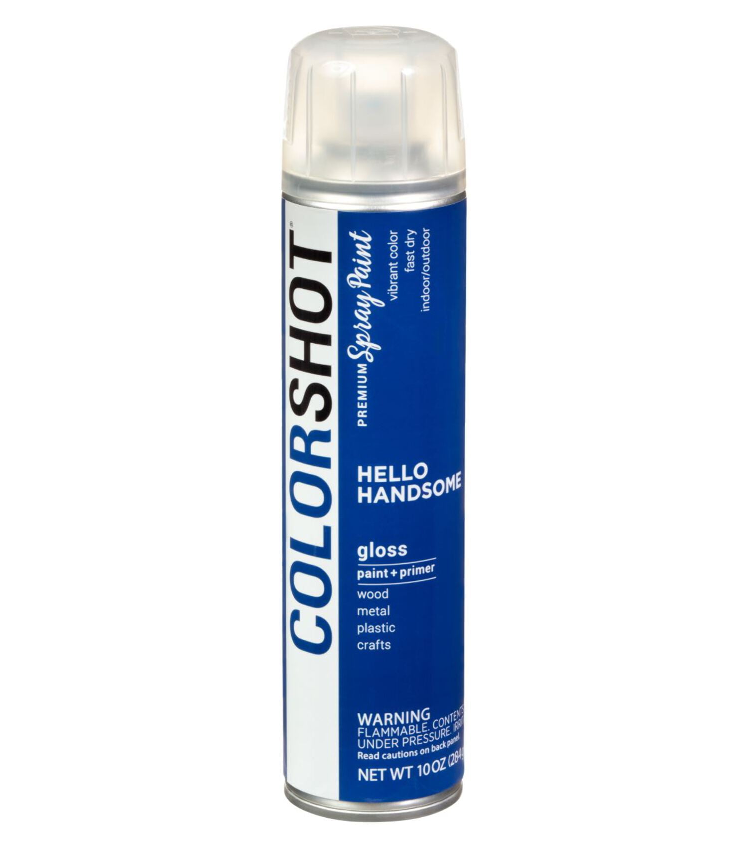 COLORSHOT Gloss Spray Paint, Hello Handsome (Royal Blue) 10 oz. 4 Pack, Fast-Drying Acrylic Paint, Indoor & Outdoor Use