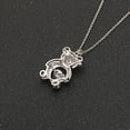 thumbnail image 3 of Panda Bear Necklace for Women Swing Stone Sterling Silver Cz Ginger Lyne Collection, 3 of 6