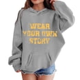 thumbnail image 2 of Kids Letter Print Hoodie Long Sleeve With Pocket Casual Pullover For Boys Girls, 2 of 4