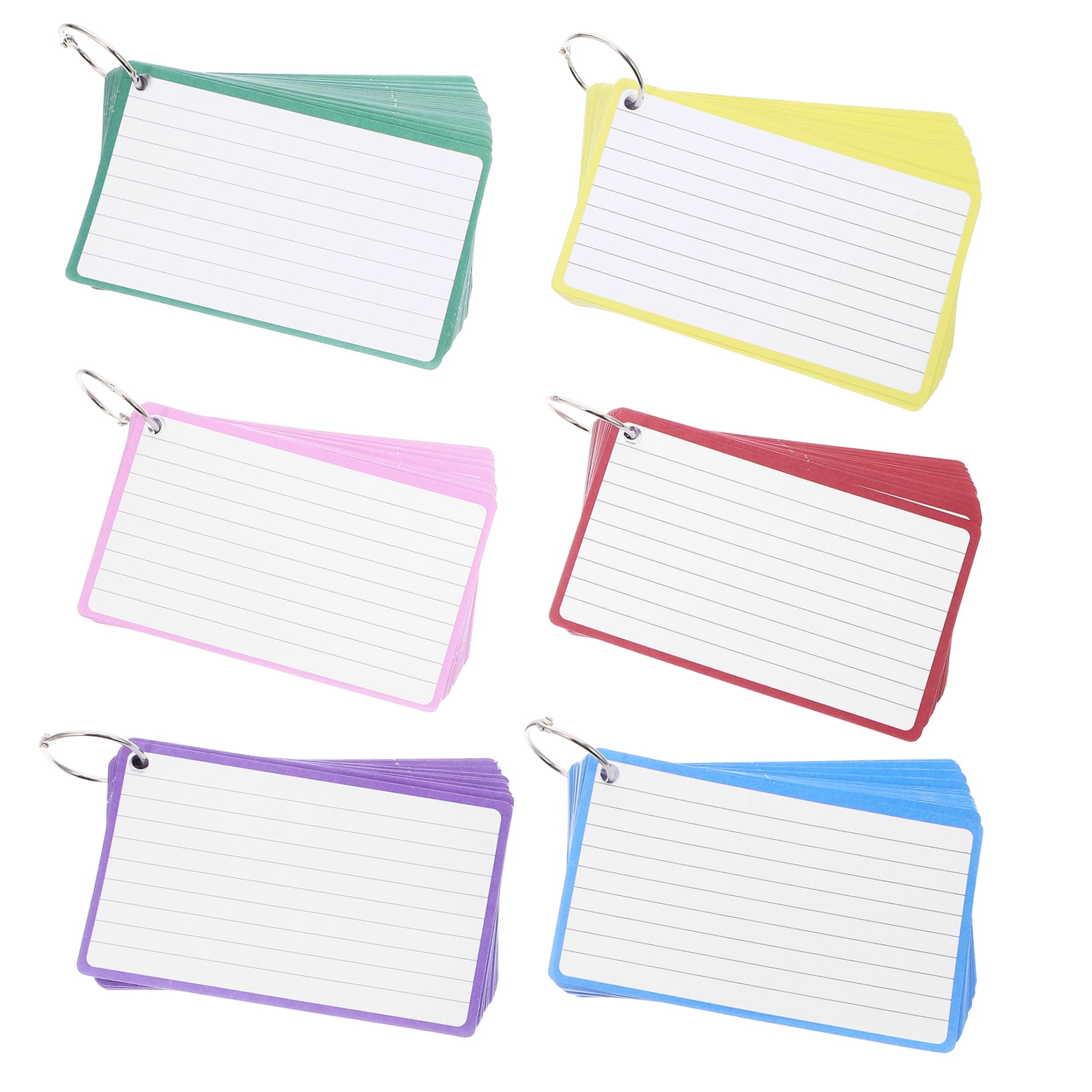 Masteelf  6 Books Flash Cards for Studying Mini Index Note Pad Notepad