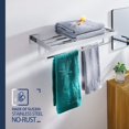 thumbnail image 3 of Matte Towel Rack ‘‘ Bathroom Towel Shelf with Double Towel Bars SUS Stainless Steel Wall Mounted BBK, 3 of 7