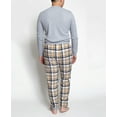 thumbnail image 3 of Muk Luks Lounge Goals Men's Jogger Set, Gray/Wheat Plaid, T/L, 3 of 3