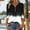 #01-Black, variant on Haivin Womens Blouses Dressy Casual Business Tops 3/4 Sleeve Polyester and Spandex V Neck Work Office Shirts