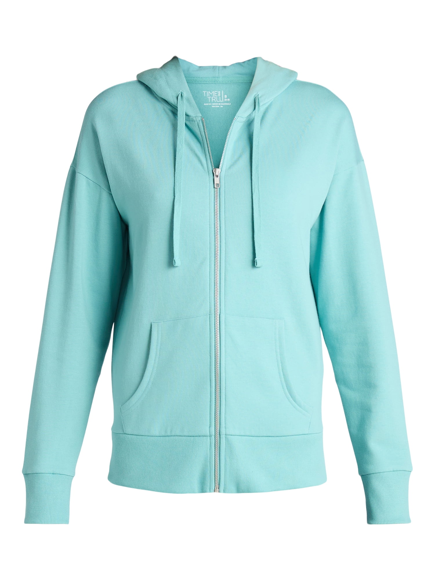 Time and Tru Women's and Women’s Plus Zip Front Fleece Hoodie Jacket, Sizes XS-4X
