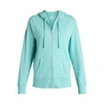 thumbnail image 3 of Time and Tru Women's and Women’s Plus Zip Front Fleece Hoodie Jacket, Sizes XS-4X, 3 of 5