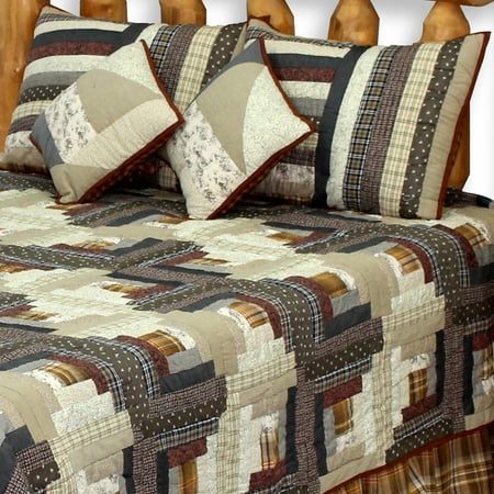 Express Log Cabin Queen Quilt 85 W X 95 L Walmart Com