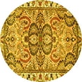 thumbnail image 1 of Ahgly Company Indoor Round Persian Yellow Traditional Area Rugs, 8' Round, 1 of 4