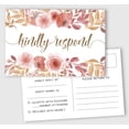 thumbnail image 1 of Inkdotpot RSVP Postcards (Set Of 50) 4"X6" Blank With Mailing Side,RSVP Reply Response Cards For Wedding Floral Print Return Cards, 1 of 5