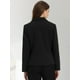 thumbnail image 3 of Blazer corto de oficina para mujer Blazer corto de trabajo de manga larga con solapa con muescas Negro S, 3 of 5