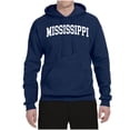 thumbnail image 2 of Wild Bobby State of Mississippi College Style Unisex Hoodie Sweatshirt, 2 of 6