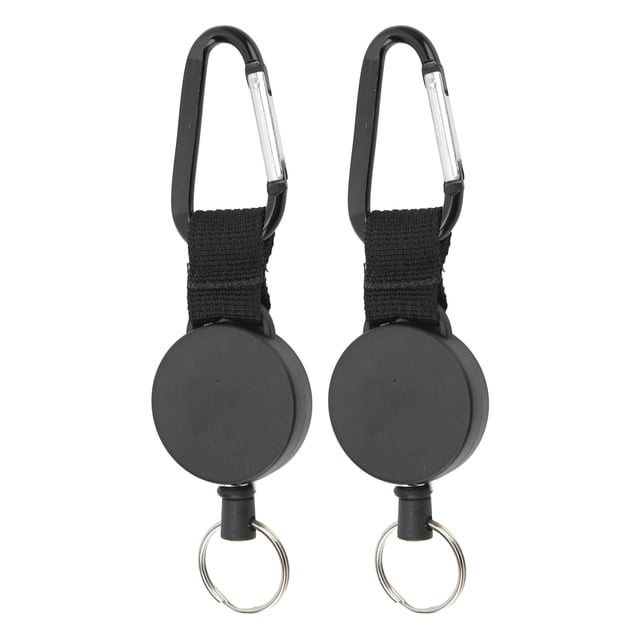 Porte-clés Rétractable, Résistant à l'Usure en Acier Inoxydable 2Pcs Porte-Clés Rétractable Extérieur Fort pour la Maison de Type Quotidien A 0,7 Mm, Type B 1 Mm