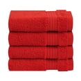 thumbnail image 5 of Cotton Paradise 100% Cotton 4 Piece Washcloths, Soft Absorbent Small Hand Face Towels Wash Rags for Body, Red, 5 of 6