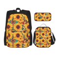 thumbnail image 1 of Disketp Colorful Bohemian Sunflower Mochila Estampada de Gran Capacidad con Lonchera y Estuche, Set de 3 Piezas para Estudiantes, 1 of 7