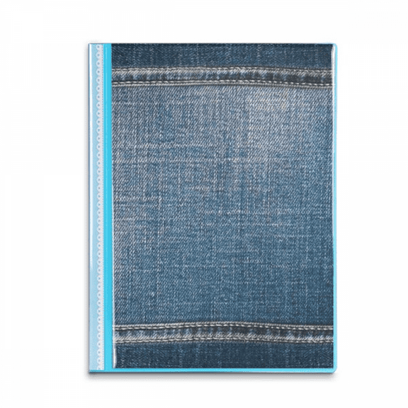 Denim Jean Cowboy Lining Textile Book Sheet Protectors Portfolio Binder Folder