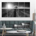 thumbnail image 1 of Beautiful Black White Lavender Field - Extra Large Landscape Canvas Art, 1 of 3