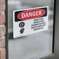 thumbnail image 4 of (2 Pack) Wear Face Shield And Rubber Gloves Chemicals OSHA Danger Sign, 4 of 7
