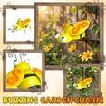 thumbnail image 3 of Whimsical Metal Bumblebee Wall Art Ornament, Hand Painted Cute Cartoon Bee Hanging Sculpture, Weather Resistant Outdoor Fence, Tree, Patio & Indoor Wall Decor,6.29*2.75 in., 3 of 6