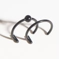 thumbnail image 6 of HOOUN Fake Piercing Fashion C Lip Ring Septum Labret Titanium Steel Simple Jewelry-Black-S, 6 of 9