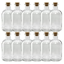5.6" Glass Bottle with Cork by Ashland - Decorative Jar for Weddings - Parties - Home Decor - Arts & Crafts - Bulk 12 Pack
