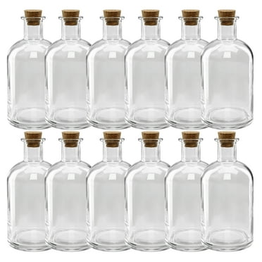 5.6" Glass Bottle with Cork by Ashland - Decorative Jar for Weddings, Parties, Home Décor, Arts & Crafts - Bulk 12 Pack
