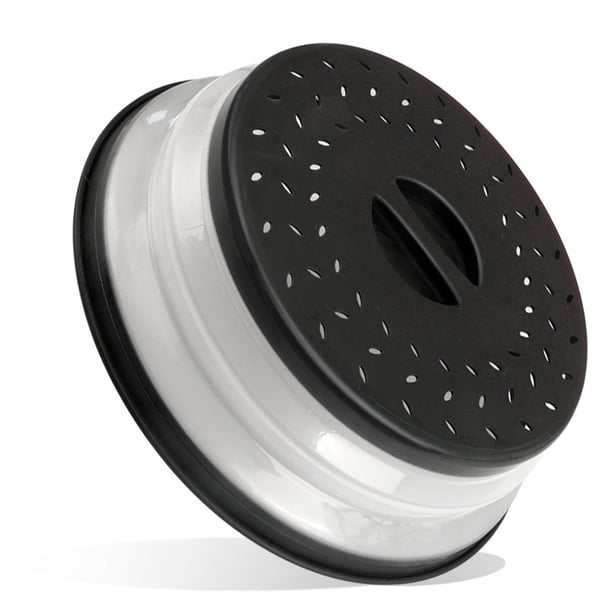 Inteprter Colador de verduras para microondas, filtro colador duradero, cesta de antisalpicaduras, utensilios de cocina, herramienta de cocina Organizadores de utensilios de cocina Negro Inteprter HA077067-04