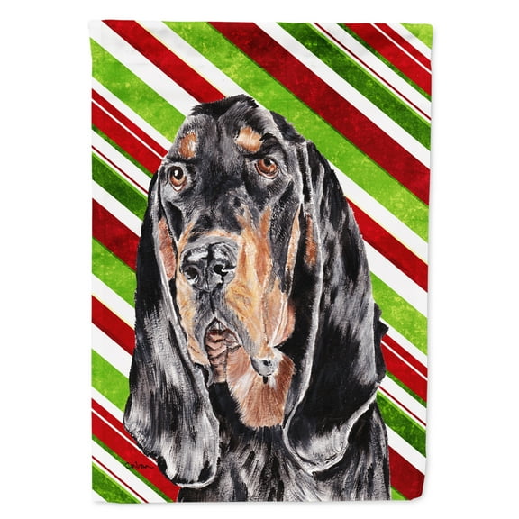 Carolines Treasures SC9609-FLAG-PARENT Coonhound Candy Cane Christmas Flag multicolor