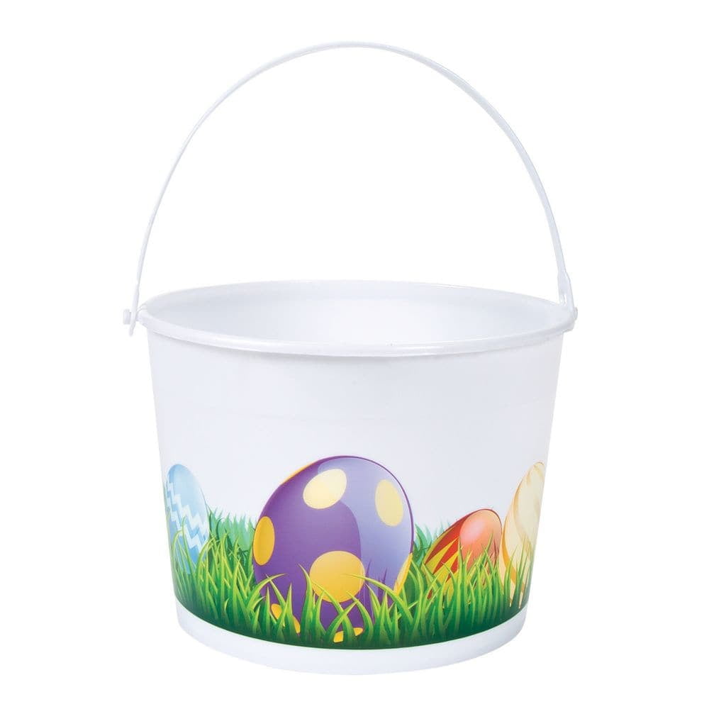 Bright Plastic Easter Buckets Party Supplies 6 Pieces