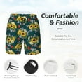 thumbnail image 5 of Haiem Sunflowers Mens Swim Trunks with Compression Liner 2 in 1 Swimming Shorts Stretch Swimwear Quick Dry,Board Shorts-XX-Large, 5 of 9