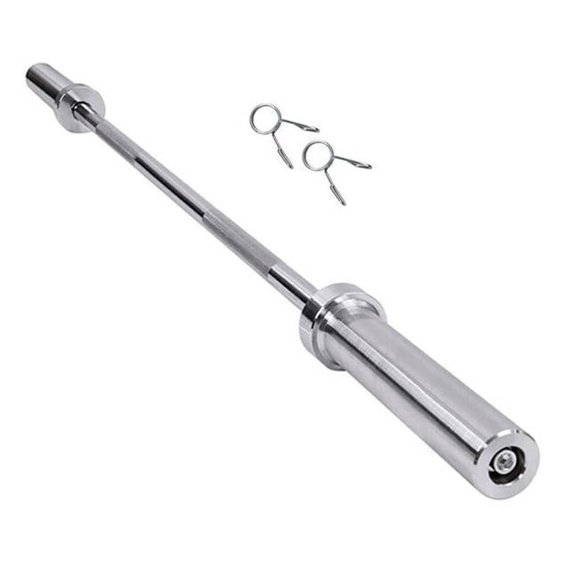 Barra Recta Olímpica 1.8 mts 2 Sujetadores Altera BOZ0517 Para Discos 2" 600Lbs Fitness Cromada