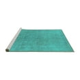 thumbnail image 2 of Ahgly Company Machine Washable Indoor Round Oriental Turquoise Blue Industrial Area Rugs, 5' Round, 2 of 4