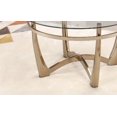 thumbnail image 2 of The Orlando II Clear Glass & Champagne Finish Coffee Table Boasts a Sturdy Base, 2 of 5