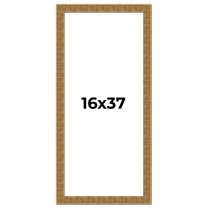 16x37 Frame Black and Gold Distressed Solid Wood Sonoma Picture Frame | 1.625 Inch Moulding Width |