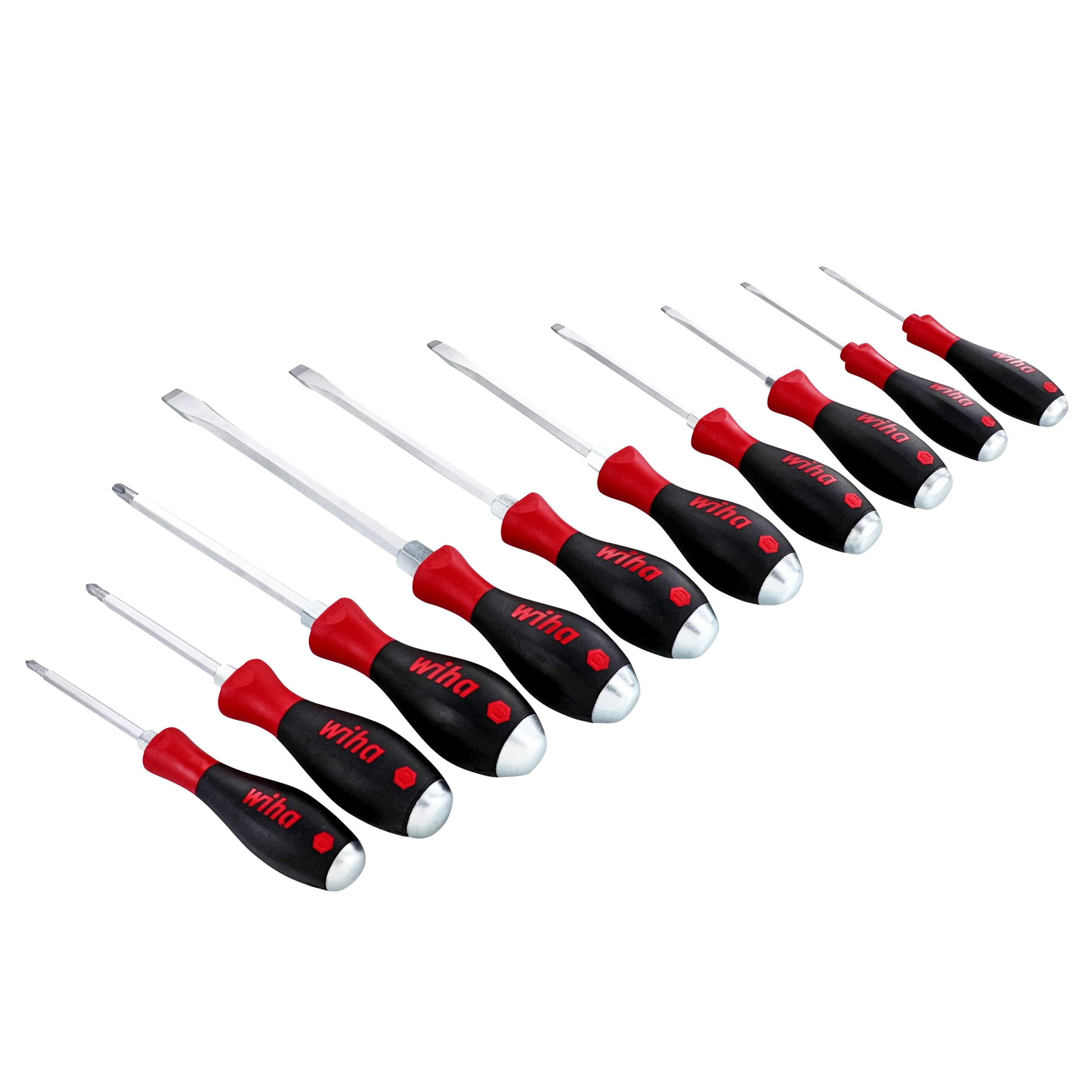 Wiha SoftFinish Extra Heavy Duty Slotted/Phillips Screwdriver Set (10 Piece Set)