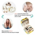 thumbnail image 4 of Banana Travel Portable Square Necklace Holder with Earring Holder, Display Case - Travel Organizer for Rings, Earrings, Necklaces, Bracelets - Suitable for Girls and Women, 4 of 6
