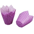 thumbnail image 6 of SPRING PARK 50Pcs Baking Paper Cups, Greaseproof Parchment Muffin Liners Holders, Tulip Style Baking Wrappers for Wedding, Birthday Party, 6 of 7