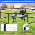 thumbnail image 6 of YORIN Trampoline for 2-3 Kids, 8FT Trampoline for Adults with Enclosure Net, Basketball Hoop, Ladder, 800LBS Weight Capacity Outdoor Recreational Trampoline, Heavy Duty Trampoline, 6 of 7