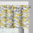 thumbnail image 3 of Ambesonne Vintage Valance Pack of 2, Home Style Zig Zag, 54"X18", Grey Yellow, 3 of 5