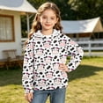 thumbnail image 3 of MexChoioe Cow Print Hoodie for Kids Long Sleeve Hooded Sweatshirt with Big Pocket Fall Winter Holiday Casual Pullover Hoodies for Boys and Girls, 3 of 6