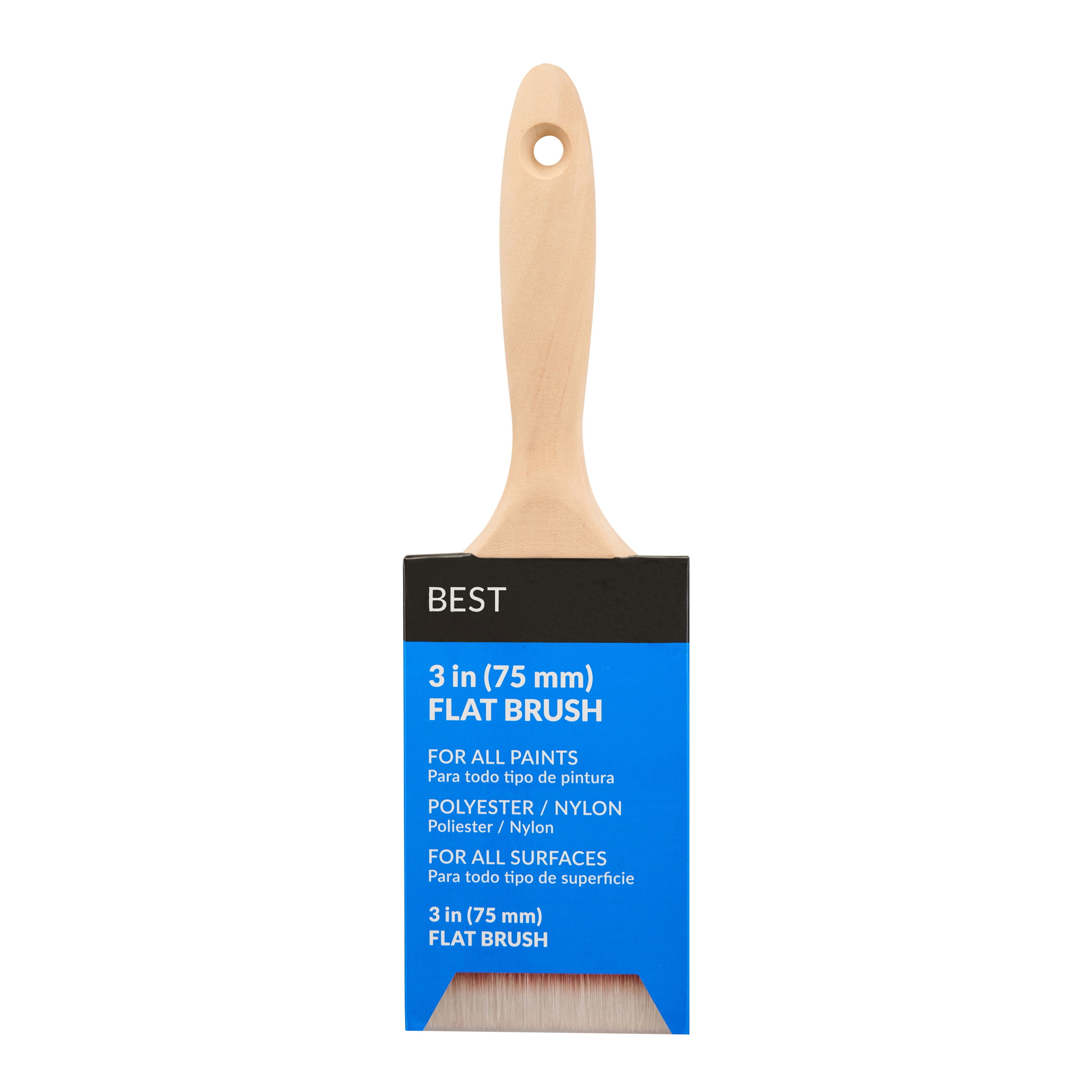 (2 pack) 3" Polyester-Nylon Flat Brush