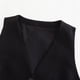 thumbnail image 5 of Chaleco Chaleco básico con cuello en V de un solo pecho para mujer, traje de trabajo de oficina simple de color sólido Ygjytge Negro T M para Mujer, 5 of 8